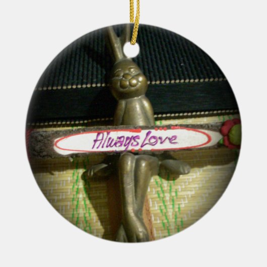 Ornement En Céramique Toujours Aimer Inspirational Rabbit Art Design d'i (Devant)