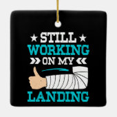 Ornement En Céramique Toujours Travailler Sur Mon Atterrissage, Survivan (Dos)