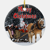 Ornement En Céramique Tour de Sleigh (Dos)