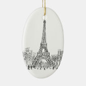 Ornement En Céramique Tour Paris d'Eifel (Droite)