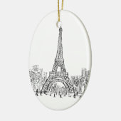 Ornement En Céramique Tour Paris d'Eifel (Gauche)