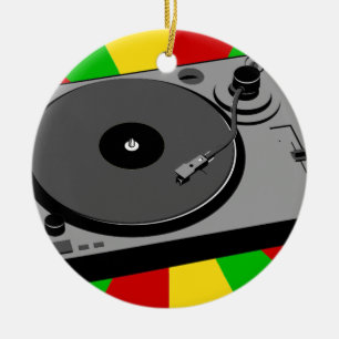 Ornement En Céramique Tourne-disque de Rasta