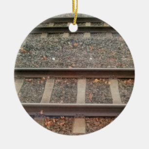 Ornement En Céramique Traces ferroviaires, Chemins de fer