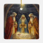 Ornement En Céramique Traditional Three Wise Men Nativity (Dos)
