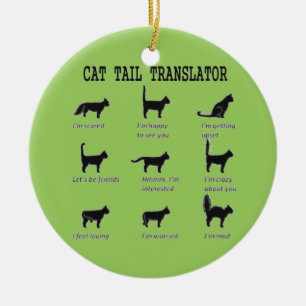 ORNEMENT EN CÉRAMIQUE TRADUCTEUR TAIL CAT
