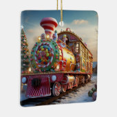 Ornement En Céramique Train à sucreries de Noël (Droite)