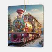 Ornement En Céramique Train à sucreries de Noël (Gauche)