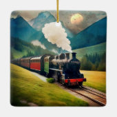 Ornement En Céramique Train à vapeur vintage (Dos)