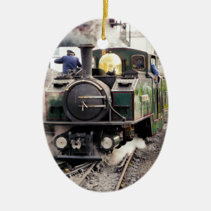 ORNEMENT EN CÉRAMIQUE TRAINS À VAPEUR