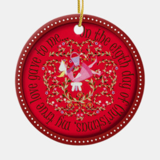 ORNEMENT EN CÉRAMIQUE TRAITE DE HUIT DOMESTIQUES A