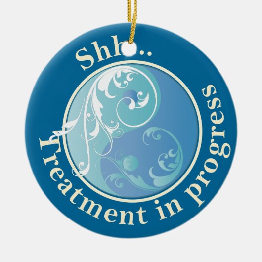 Ornement En Céramique Traitement en cours Yin Yang Affichette de porte (Devant)