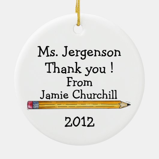 Ornement En Céramique Traitements pour enseignants (Dos)