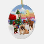 Ornement En Céramique Traiter pour un Pekingese (#1) (Droite)