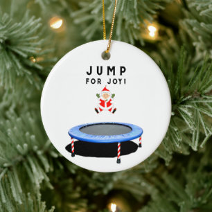 Ornement En Céramique Trampoline Noël Collectif
