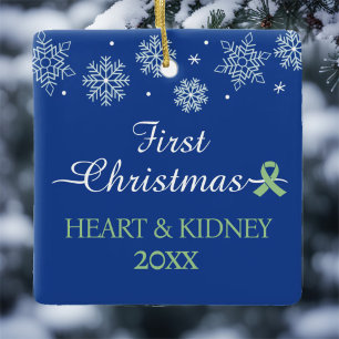 Ornement En Céramique Transplantation personnalisée du premier flocon de