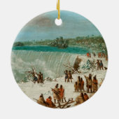 Ornement En Céramique Transport autour des automnes de Niagara à la (Dos)