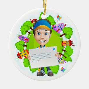 Ornement En Céramique Transporteur/personne de livraison - SRF