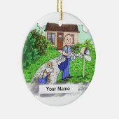 Ornement En Céramique Travailleur postal - Homme (Droite)