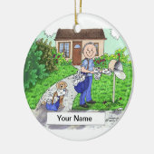 Ornement En Céramique Travailleur postal - Homme (Gauche)