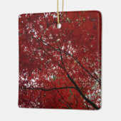 Ornement En Céramique Tree Fall Season Red Brown Autumn Leaves (Gauche)