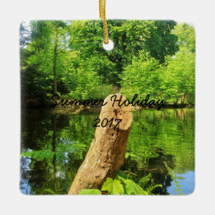Ornement En Céramique Tree Trunk Nature Photographie Parc du lac