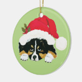 Ornement En Céramique Tri chiot australien noir de Noël (Gauche)