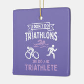 Ornement En Céramique Triathlon Funny (Gauche)