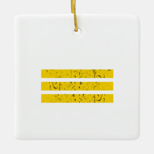 Ornement En Céramique Trois bandes horizontales   SYMBOLE Vintage Yin-Ya