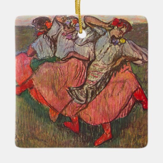 Ornement En Céramique Trois Danseurs russes par Edgar Degas (Devant)
