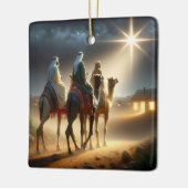 Ornement En Céramique Trois Sages suivant une étoile (Gauche)