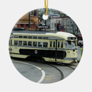 Ornement En Céramique Trolley de San Francisco