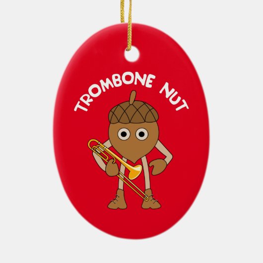 Ornement en céramique Trombone Nut Text (Dos)
