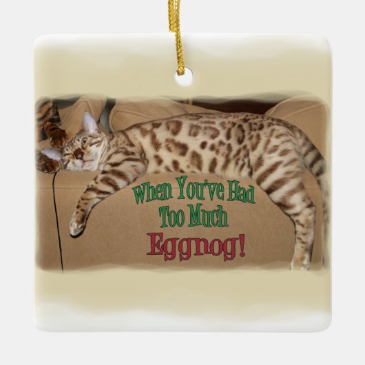 ORNEMENT EN CÉRAMIQUE TROP DE LAIT DE POULE ! (Devant)