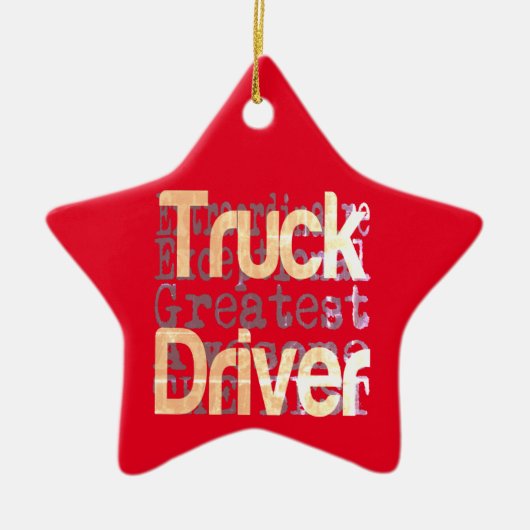 Ornement En Céramique Truck Driver Extraordinaire (Devant)