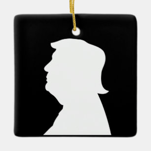 Ornement En Céramique Trump 2020 Silhouette