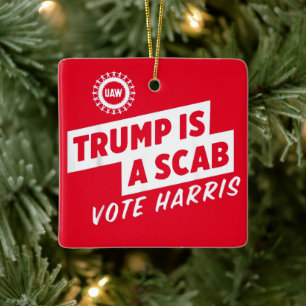 Ornement En Céramique Trump est le président de Scab Vote Harris 2024