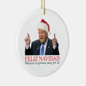 Ornement En Céramique Trump. Feliz Navidad, le Mexique va payer pour ça (Droite)