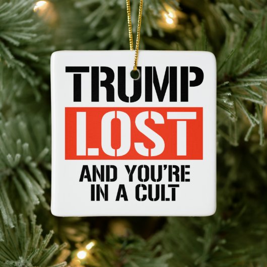 Ornement En Céramique Trump Lost et vous êtes dans un culte (Arbre)
