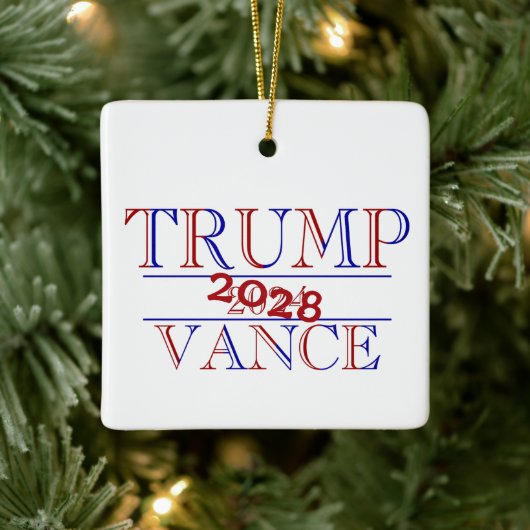 Ornement En Céramique Trump Vance 2024 - 2028? (Arbre)