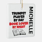 Ornement En Céramique Trumpet Player aime lire CUSTOM (Droite)