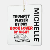 Ornement En Céramique Trumpet Player aime lire CUSTOM (Gauche)