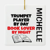Ornement En Céramique Trumpet Player aime lire CUSTOM (Dos)