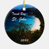 Ornement En Céramique Trunk Bay, St. John 2011 (Dos)