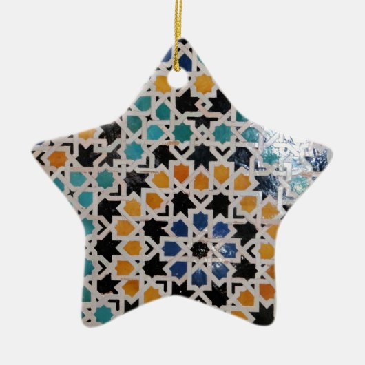 Ornement En Céramique Tuile #9 de mur d'Alhambra (Devant)