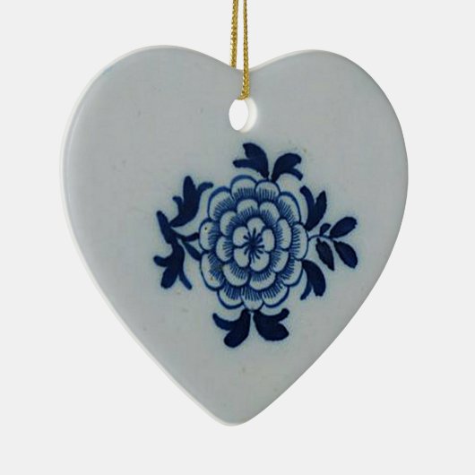 Ornement En Céramique Tuile bleue ancienne classique de Delft - motif (Droite)