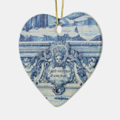 Ornement En Céramique Tuiles murales portugaises bleues et blanches avec (Gauche)