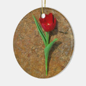 Ornement En Céramique Tulipe jaune et rouge (Gauche)