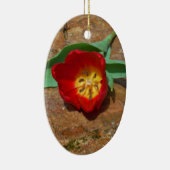 Ornement En Céramique Tulipe rouge du printemps (Droite)