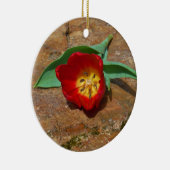 Ornement En Céramique Tulipe rouge du printemps (Droite)