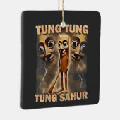 Ornement En Céramique Tung tung sahur Brainrot Meme (Droite)